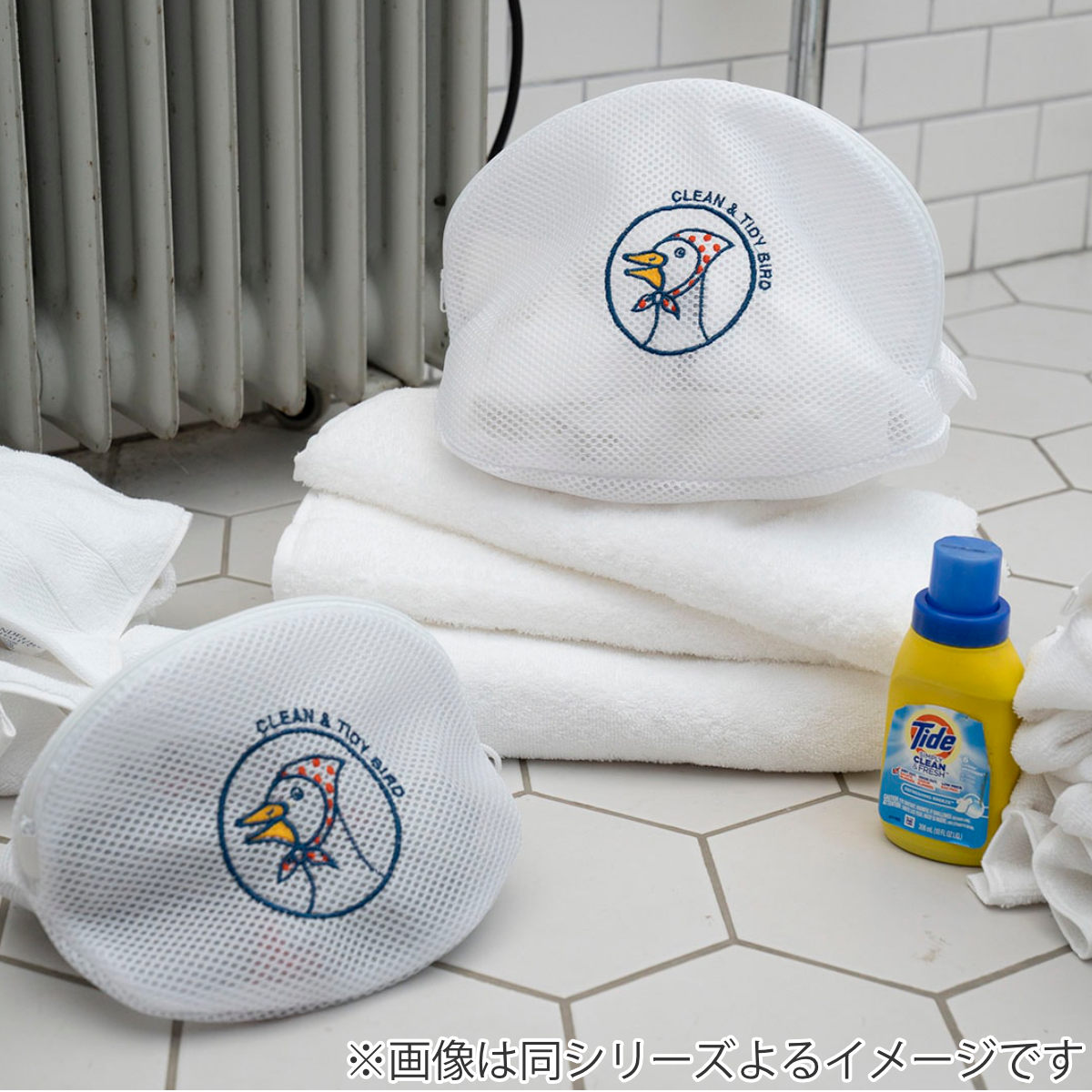 ダルトン DULTON 洗濯ネット ランドリー メッシュ バッグ GUSSET S ( ランドリーバッグ ランドリーネット 洗濯 ネット アヒル Sサイズ ランドリーグッズ 洗濯物 マチ付き ダブルジップ 取り出しやすい トラベルポーチ )