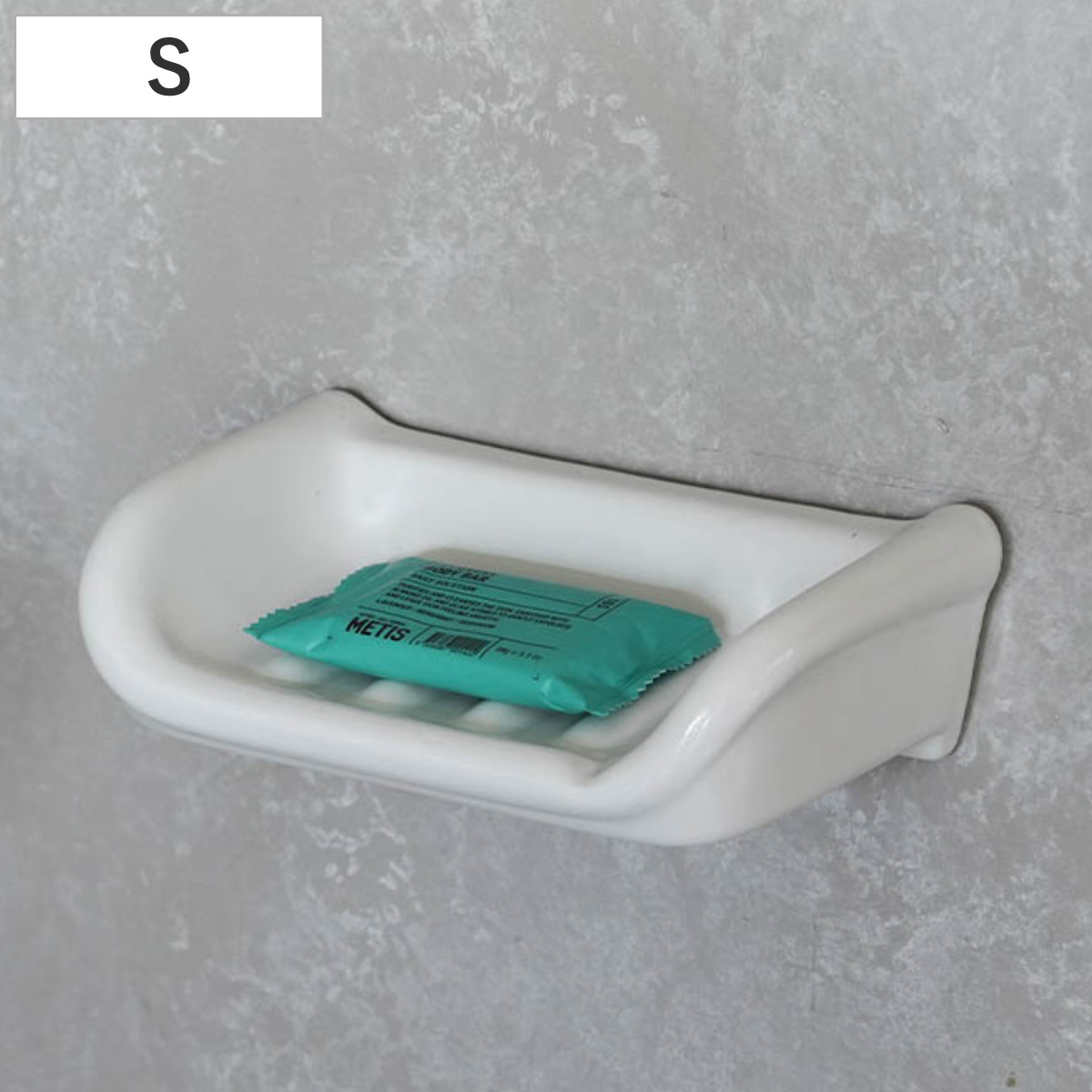 ダルトン DULTON ソープディッシュ 石鹸置き 壁掛け PORCELAIN BIG SOAP DISH ( 石鹸トレー ソープトレイ 磁器 ポーセリン 陶器 石けん置き 壁付け せっけん 収納 固形石鹸 陶磁器 ホワイト 石けん台 )