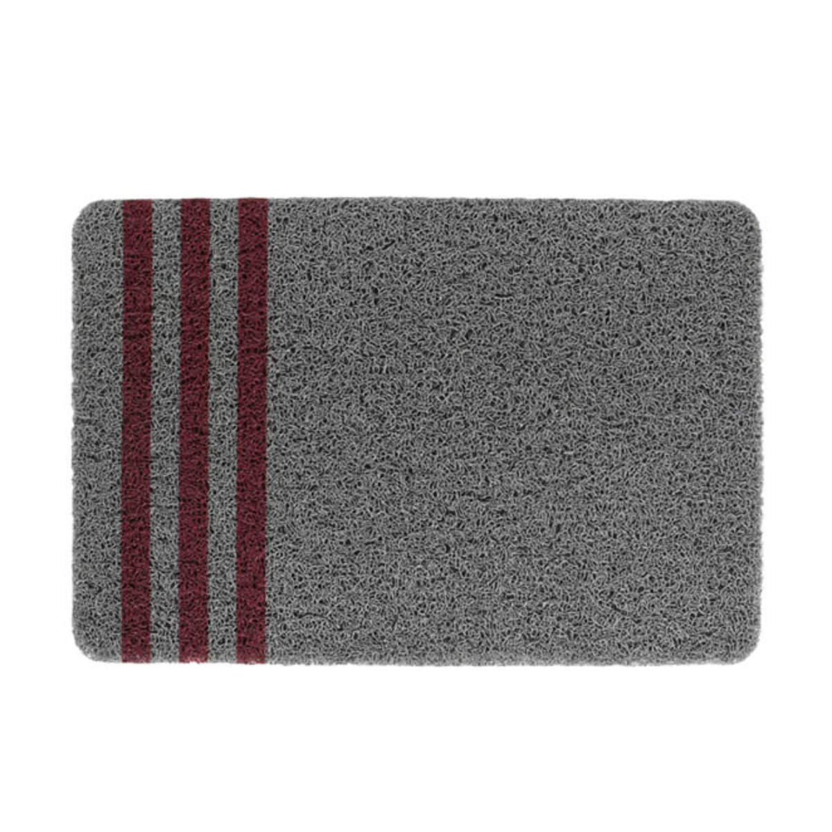 玄関マット 40×60cm DULTON PVC マット 屋外 屋内 ( 屋外兼用 泥落とし 洗える 水洗い 弾力 ストライプ ダルトン 幅60cm おしゃれ カフェ ベランダ デッキ テラス 玄関 PVC素材 外用 室内 ) 【レッドグレー】 レッドグレー