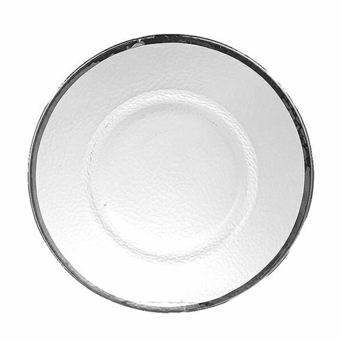 ダルトン DULTON プレート 28cm OBO オーボ 皿 食器 洋食器 ガラス製 ( 大皿 メインプレート リム皿 ワンプレート 平皿 ガラス お皿 ガラスプレート メイン皿 主菜皿 おしゃれ カフェ風 ) 【シルバー】 シルバー