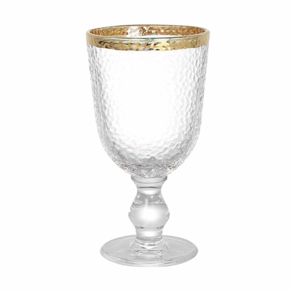 ダルトン グラス 280ml GLASS TABLEWARE OBO GOBLET GOLD PT RIM ( DULTON おしゃれ ワイングラス ガラス ステムグラス 脚付き ゴールド シルバー ワイン カクテル デザート お酒 アルコール 家呑み 女子会 ) 【プラチナ】 プラチナ