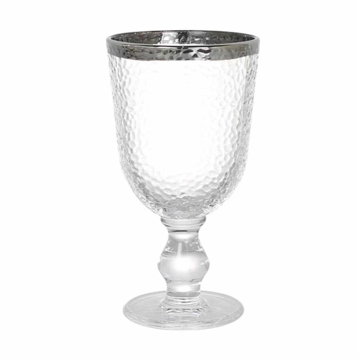 ダルトン グラス 280ml GLASS TABLEWARE OBO GOBLET GOLD PT RIM ( DULTON おしゃれ ワイングラス ガラス ステムグラス 脚付き ゴールド シルバー ワイン カクテル デザート お酒 アルコール 家呑み 女子会 ) 【プラチナ】 プラチナ