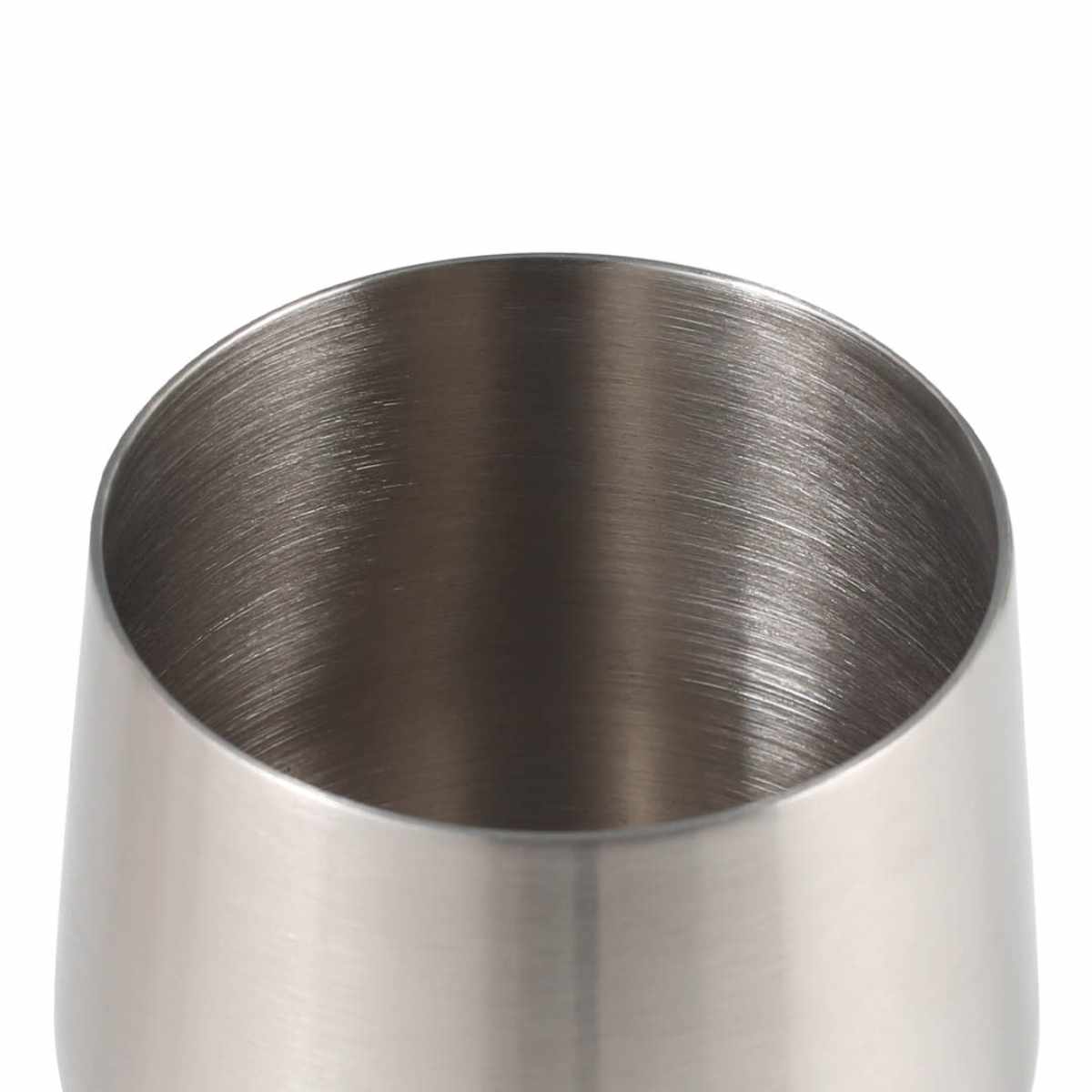 ワイングラス 350ml STAINLESS STEEL WINE GLASS SATIN ( ステンレス グラス コップ おしゃれ ワイン ディナー カップ 赤ワイン 白ワイン カクテル お酒 ボックス入り ギフト ステンレス製 )