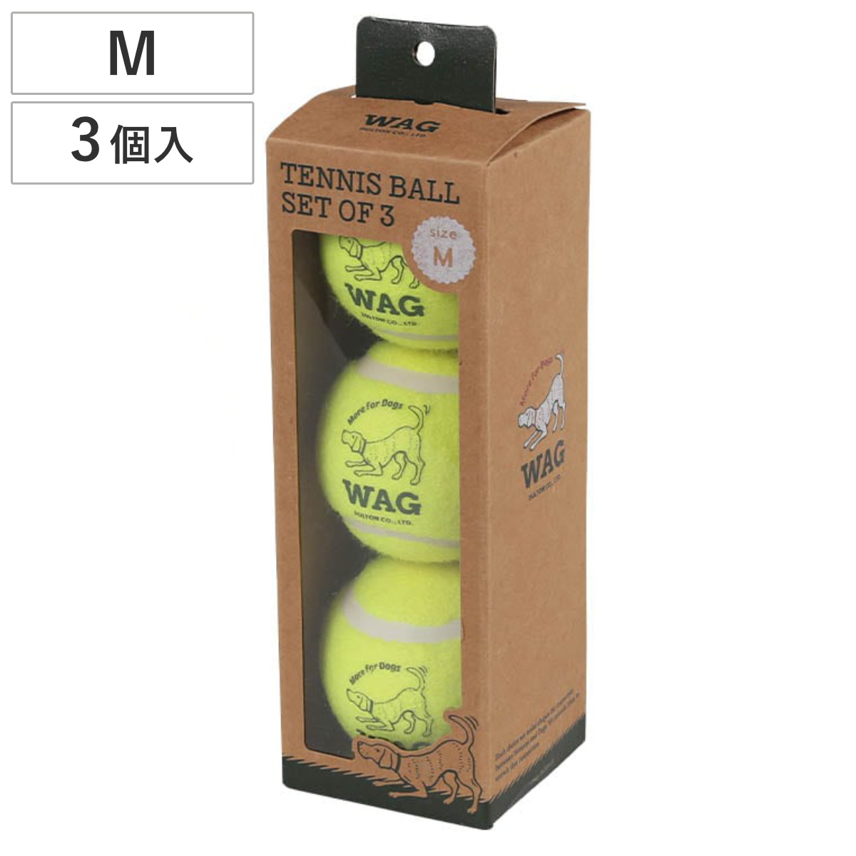 ボール おもちゃ 犬 DULTON TENNIS BALL SET OF 3 M 3個入り （ ダルトン 犬用おもちゃ ペット用 テニスボール ストレス発散 ペットおもちゃ 犬用玩具 噛むおもちゃ ペット用品 公園 遊ぶ ドッグラン 散歩 ）