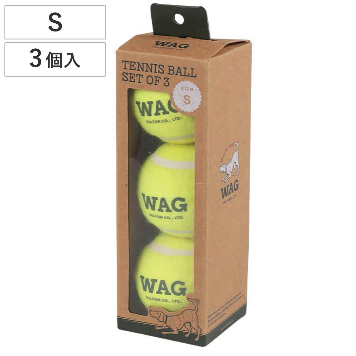 ボール おもちゃ 犬 DULTON TENNIS BALL SET OF 3 S 3個入り （ ダルトン 犬用おもちゃ ペット用 テニスボール ストレス発散 ペットおもちゃ 犬用玩具 噛むおもちゃ ペット用品 公園 遊ぶ ドッグラン 散歩 ）