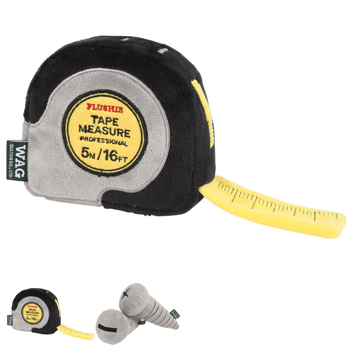 おもちゃ 犬 DULTON プラッシュトイ ( ダルトン 犬のおもちゃ ペット用 音が鳴る 音が出る 動物 雑貨 かわいい 縫いぐるみ ストレス発散 ペットおもちゃ 噛むおもちゃ ペット用品 鳴き笛 ) 【TAPEMEASURE】