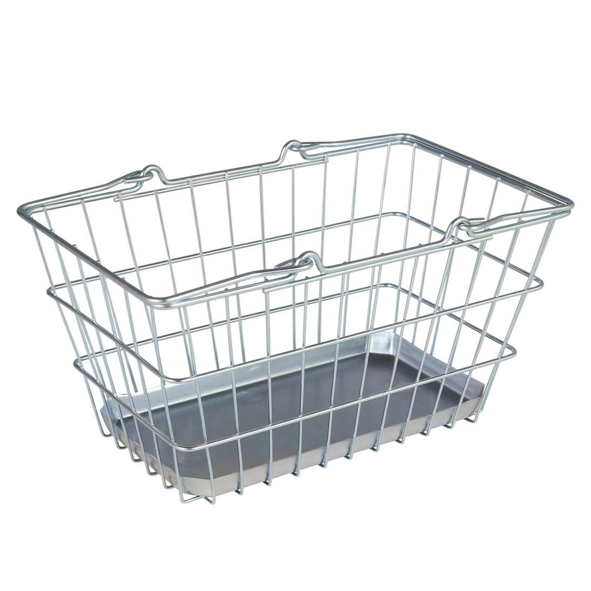 レジかご ダルトン RECTANGLE BASKET TRAY GALVANIZED バスケット 幅30×奥行18×高さ16.3cm ( DULTON 収納バスケット ワイヤーバスケット かご カゴ 収納 持ち手付き 収納ボックス 収納ケース 小物収納 ディスプレイ おしゃれ )