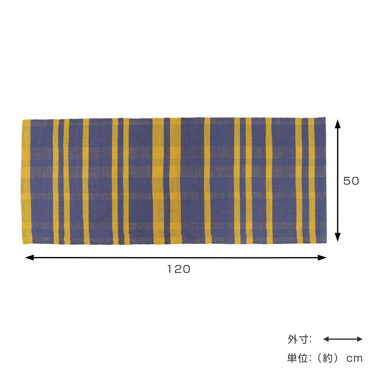 玄関マット 室内 DULTON コットン ハンドルームマット 50×120cm ( マット ラグ 洗える 綿100 手織り チェック ダルトン 横長 ラグマット 幅120cm キッチン 玄関 脱衣所 洗面 インテリア 室内用マット おしゃれ ランドリー 敷物 ) 【グリーン】 グリーン