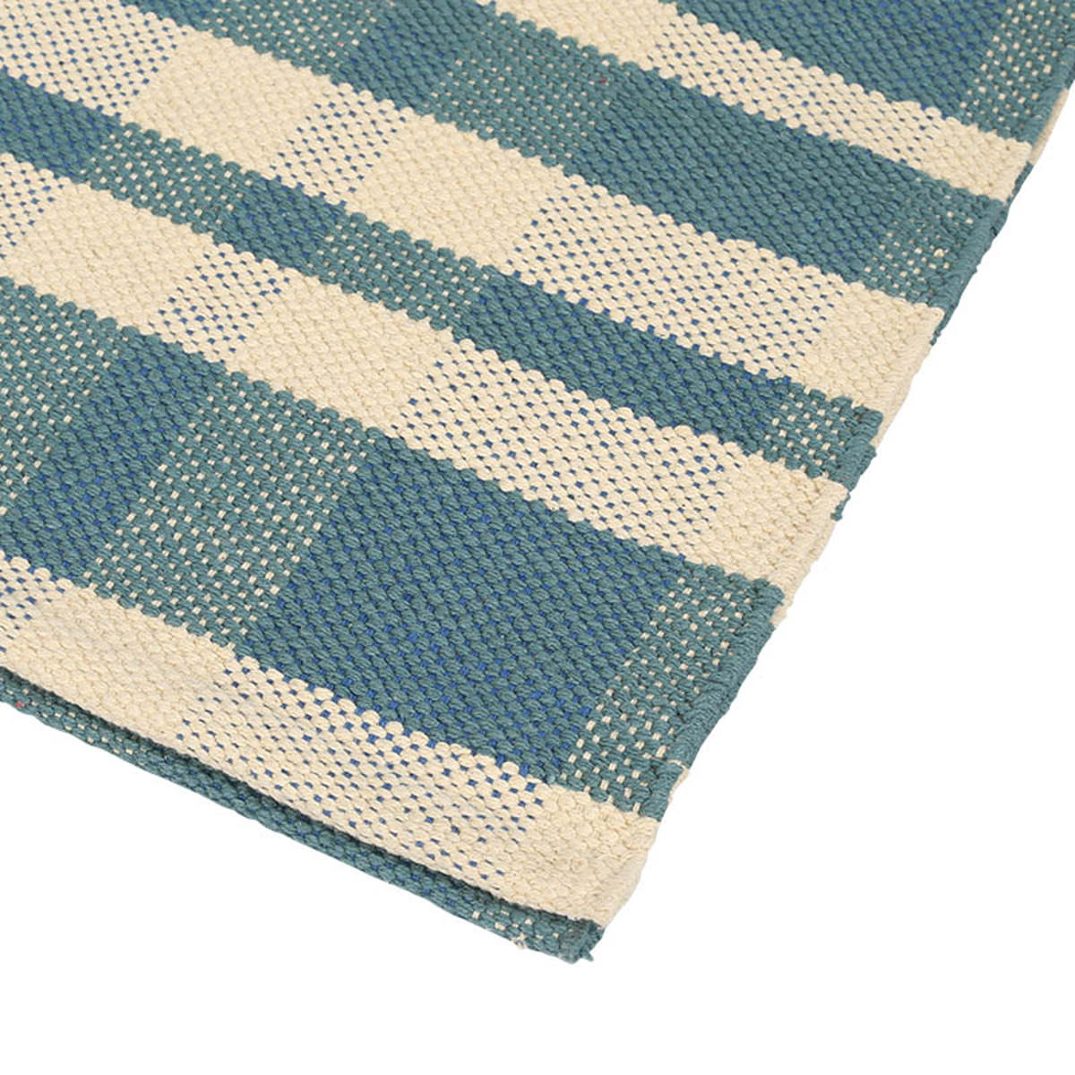 玄関マット 室内 DULTON コットン ハンドルームマット 50×75cm ( マット ラグ 洗える 綿100 手織り チェック ダルトン ラグマット 幅75cm キッチン 玄関 脱衣所 洗面 インテリア 室内用マット おしゃれ ランドリー 敷物 ) 【グリーン】 グリーン