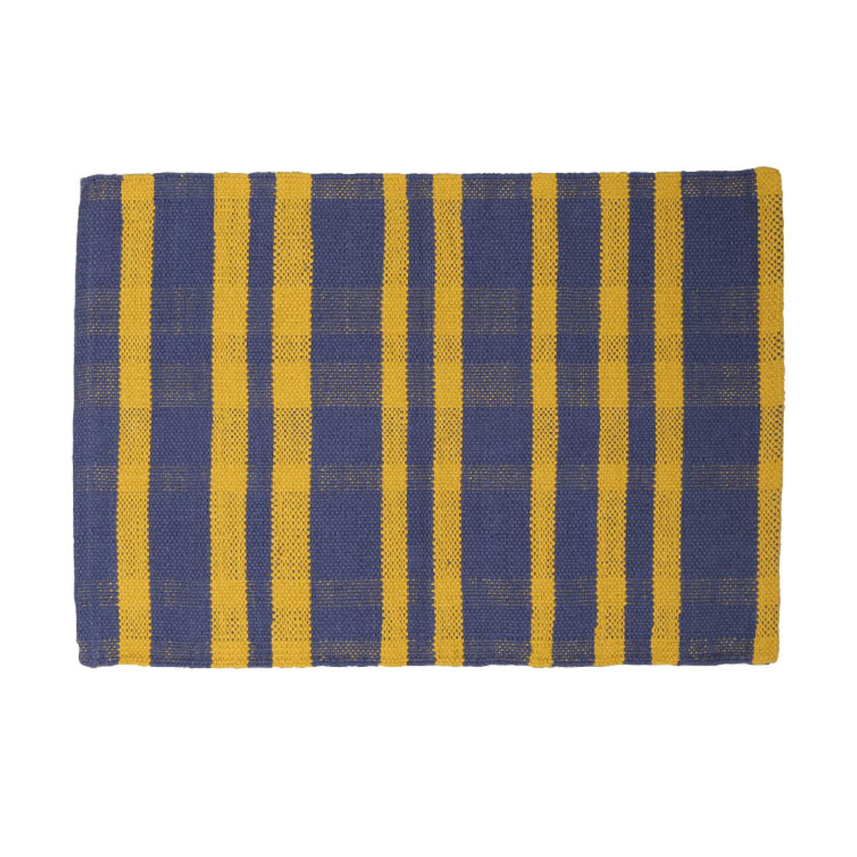 玄関マット 室内 DULTON コットン ハンドルームマット 50×75cm ( マット ラグ 洗える 綿100 手織り チェック ダルトン ラグマット 幅75cm キッチン 玄関 脱衣所 洗面 インテリア 室内用マット おしゃれ ランドリー 敷物 ) 【グリーン】 グリーン