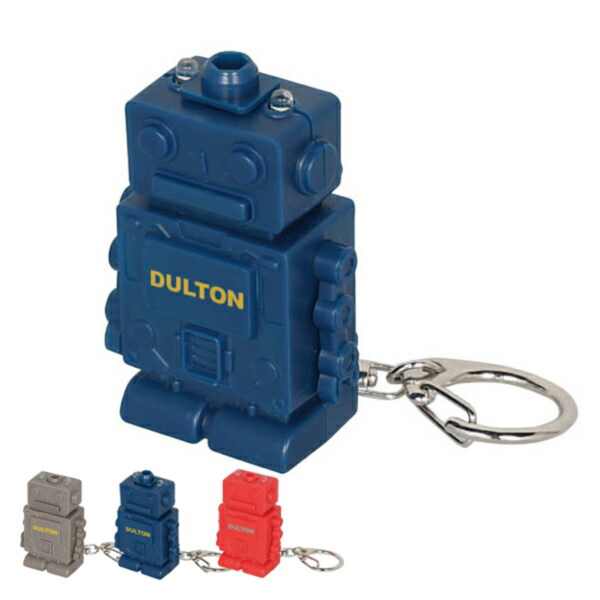 ミニドライバーセット ダルトン DULTON ロボット キーホルダー （ ドライバーセット 工具キット 工具 おしゃれ D整備工具セット メンテナンス ドライバー 作業工具 家庭用工具セット オシャレ ツール キー チェーン ライト ） 【グレー】