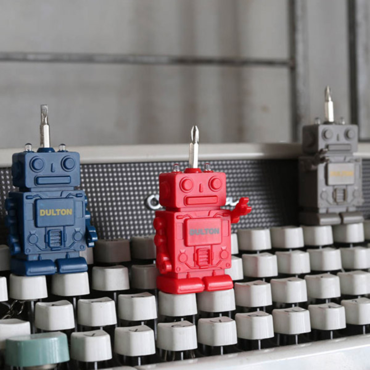 ミニドライバーセット ダルトン DULTON ロボット キーホルダー ( ドライバーセット 工具キット 工具 おしゃれ D整備工具セット メンテナンス ドライバー 作業工具 家庭用工具セット オシャレ ツール キー チェーン ライト ) 【レッド】 レッド