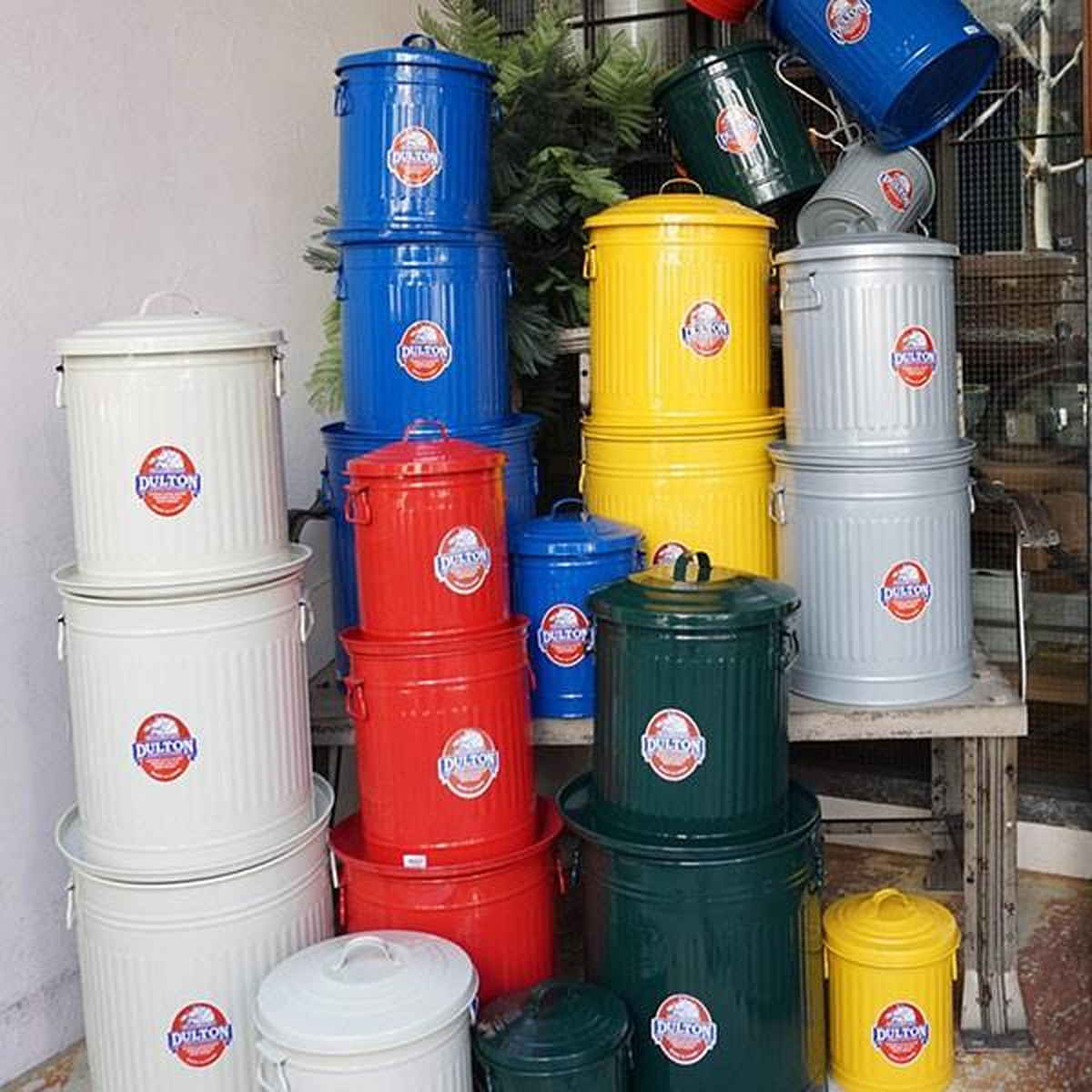 ダルトン DULTON ゴミ箱 ガベージカン S 12L ダストボックス ( ごみ箱 ふた付き 収納 小物入れ 丸型 缶 くずかご おしゃれ リビング キッチン 収納ケース おもちゃ箱 12 リットル ) 【イエロー】 イエロー