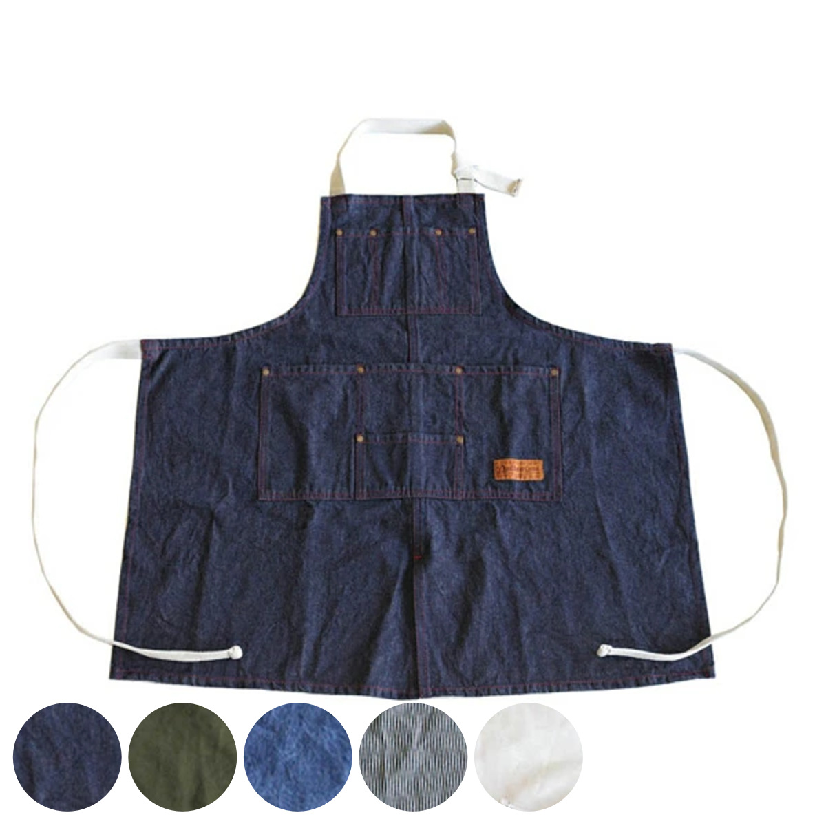 エプロン MW ワークエプロン ダルトン DULTON DENIM ( キッチンエプロン 台所エプロン カフェエプロン ワーキングエプロン デニム ポケット付き ホルターネック レディース メンズ ユニセックス 男女兼用 大人用 コットン ) 【WASHEDDENIM】