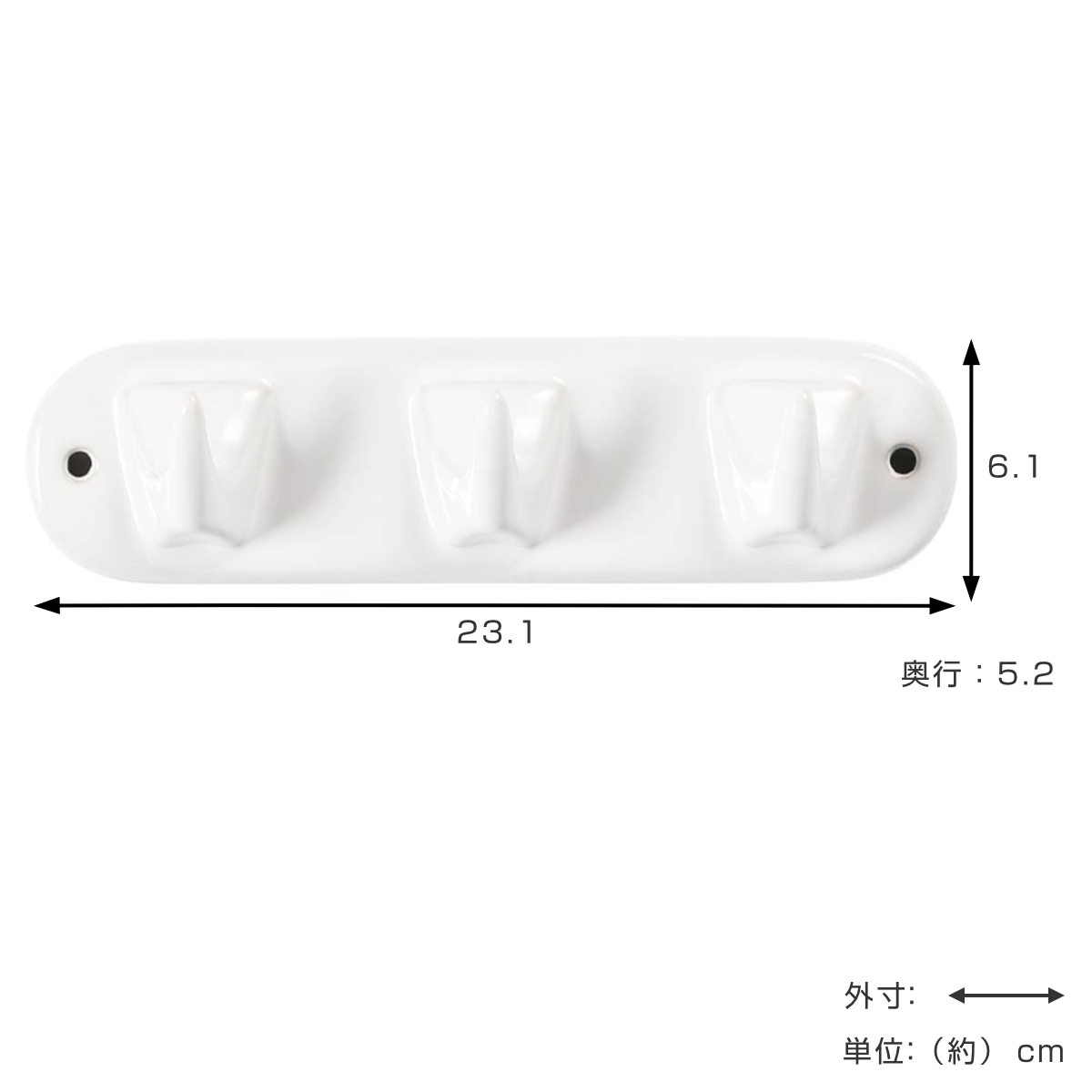 フック 壁掛け DULTON ポーセリン 3 プロングフック 磁器 ( 3連フック 壁掛けフック 収納 磁器フック ポーセリンフック 小物掛け タオル ボディブラシ 泡立てネット 引っ掛ける 浴室 洗面所 キッチン )