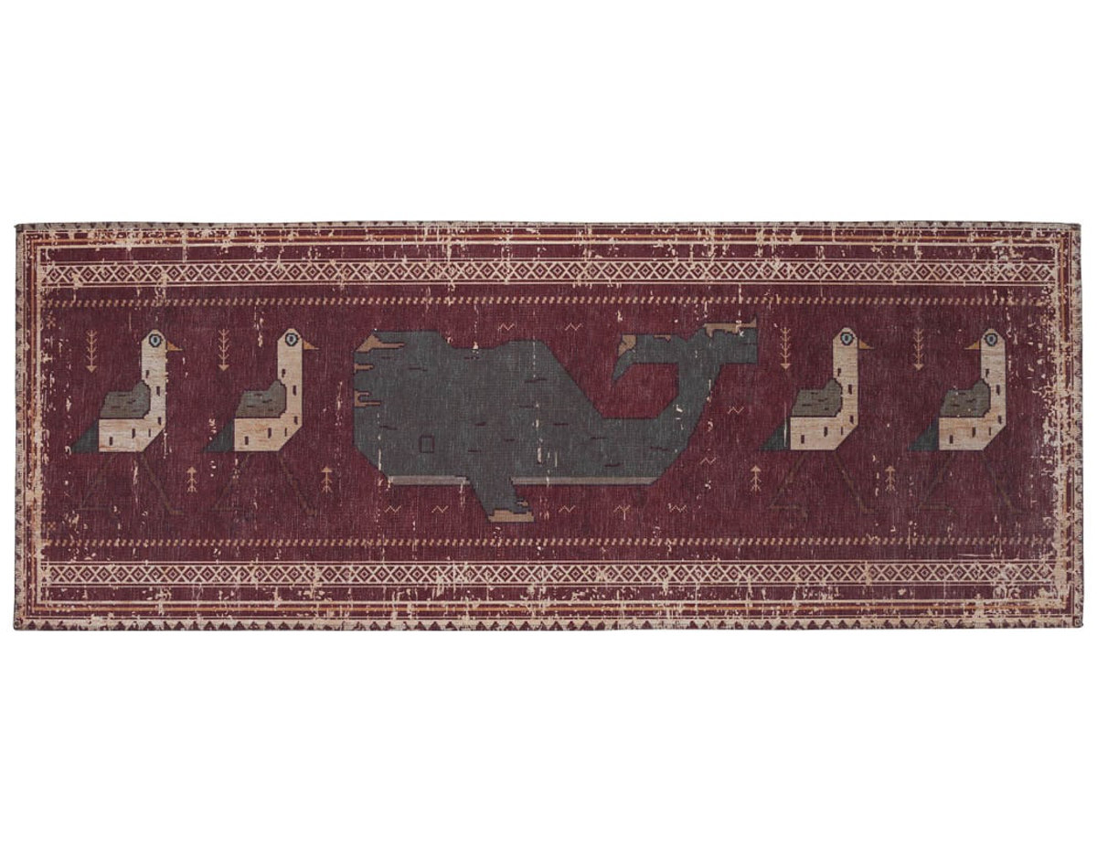 玄関マット 室内 45×120cm DULTON マット ( ラグ 洗える 滑り止め ダルトン ラグマット デザインマット 横長 幅120cm キッチン キッチンマット 玄関 脱衣所 洗面 インテリア 室内用マット おしゃれ ランドリー 敷物 ) 【FISH】 FISH