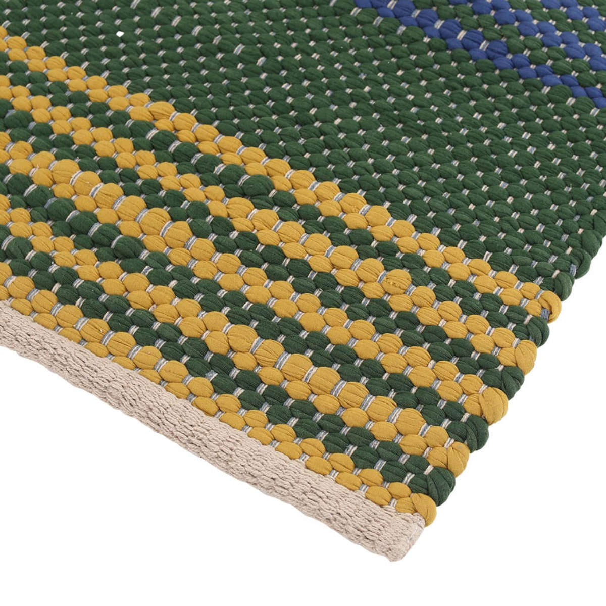 玄関マット 室内 DULTON コットン チンディマット 50×75cm ( マット ラグ 手織り ポコポコ ダルトン ラグマット ハンドメイド 幅75cm キッチン 玄関 脱衣所 洗面 インテリア 室内用マット おしゃれ ランドリー 敷物 ) 【テラコッタ】 テラコッタ