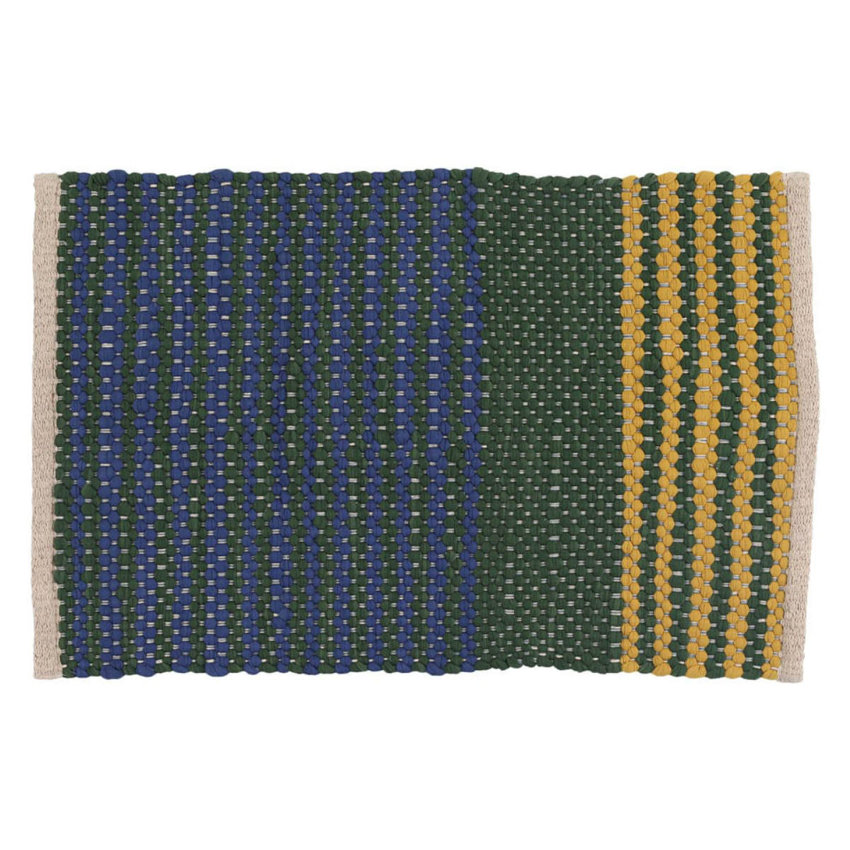 玄関マット 室内 DULTON コットン チンディマット 50×75cm ( マット ラグ 手織り ポコポコ ダルトン ラグマット ハンドメイド 幅75cm キッチン 玄関 脱衣所 洗面 インテリア 室内用マット おしゃれ ランドリー 敷物 ) 【テラコッタ】 テラコッタ