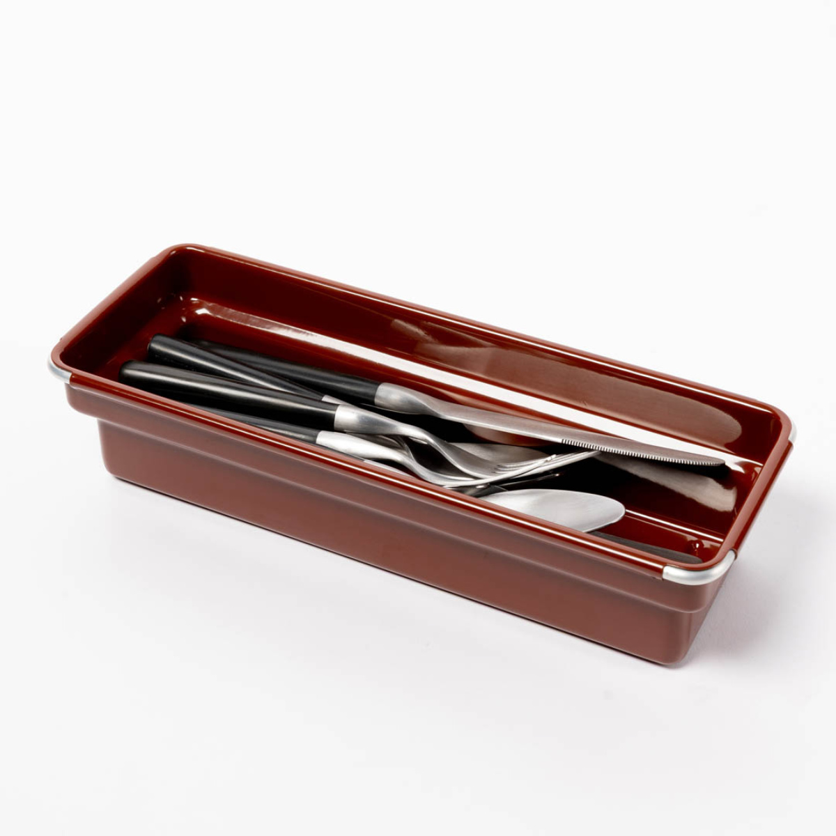 収納ケース OBLONG TRAY 小物入れ ダルトン 幅27.2×奥行10×高さ6.2cm ( 小物収納 収納 トレー トレイ カトラリーケース スタッキング カトラリートレー 小物トレー 収納ボックス 整理ボックス フリーケース 金属 積み重ね ) 【ブラウン】 ブラウン