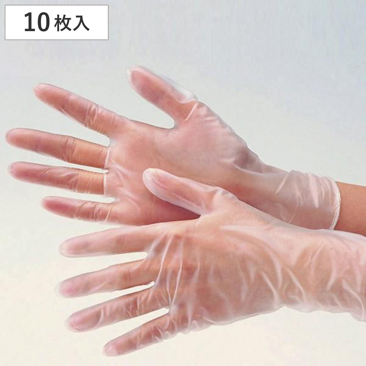 ビニール手袋 ビニール極薄手袋 10枚入り パウダーフリー ( 使い捨て 使い捨て手袋 パウダーなし 介護 掃除 園芸 左右兼用 極薄手袋 使いすて 極薄タイプ 粉なし 白 しなやか フィット )