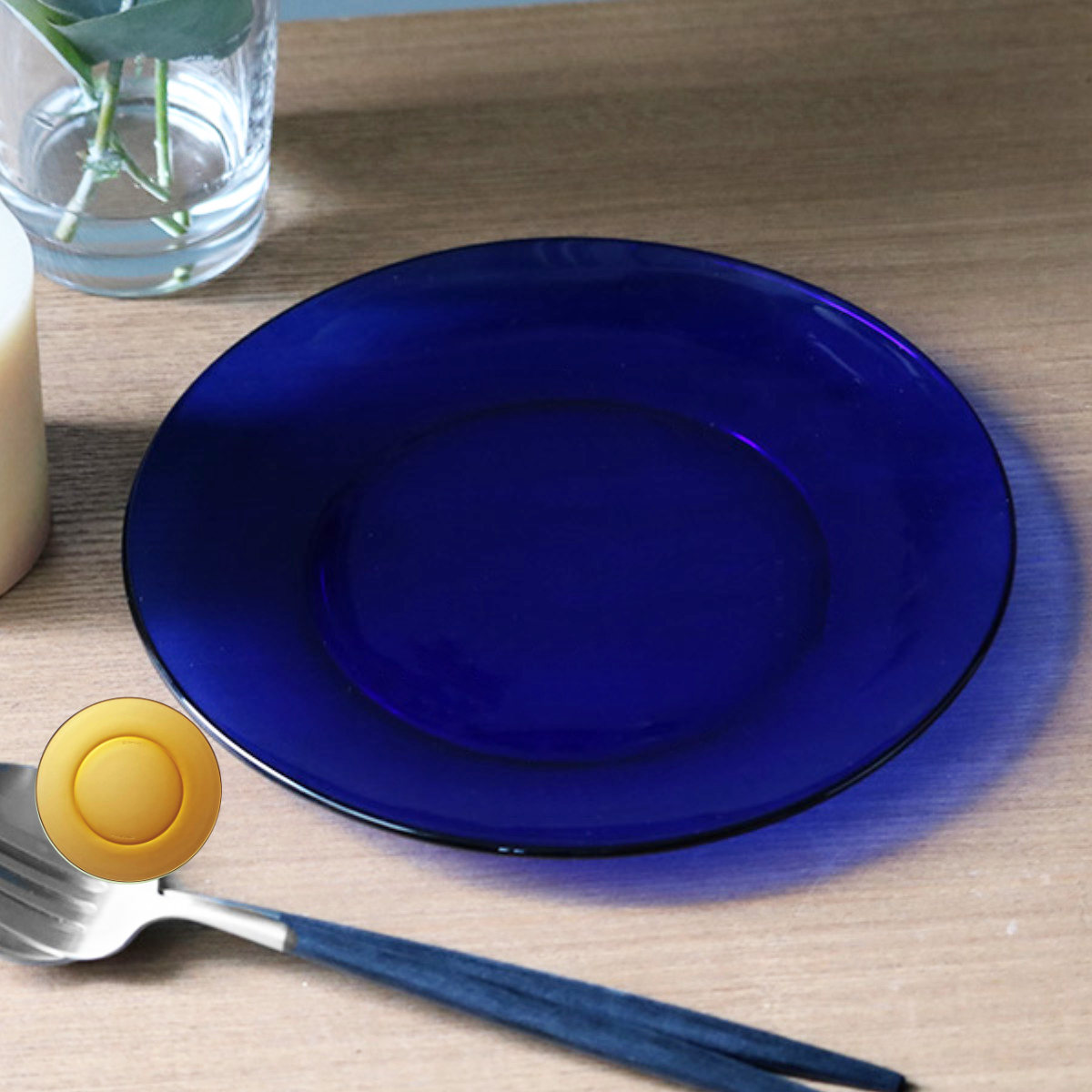 DURALEX デュラレックス プレート 19cm ( ベルメール ジャングルグリーン サファイア アンバー 食洗機対応 電子レンジ対応 強化ガラス 食器 皿 お皿 ケーキ皿 ガラス ガラス製 ) 【サファイア】 サファイア