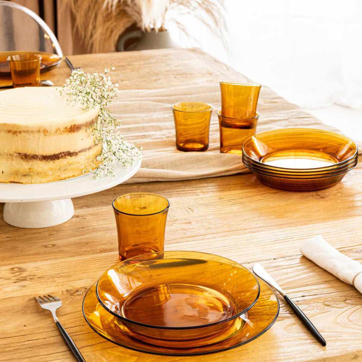 DURALEX デュラレックス プレート 23.5cm ( ベルメール ジャングルグリーン サファイア アンバー 食洗機対応 電子レンジ対応 強化ガラス 食器 皿 お皿 ケーキ皿 ガラス ガラス製 ) 【サファイア】 サファイア