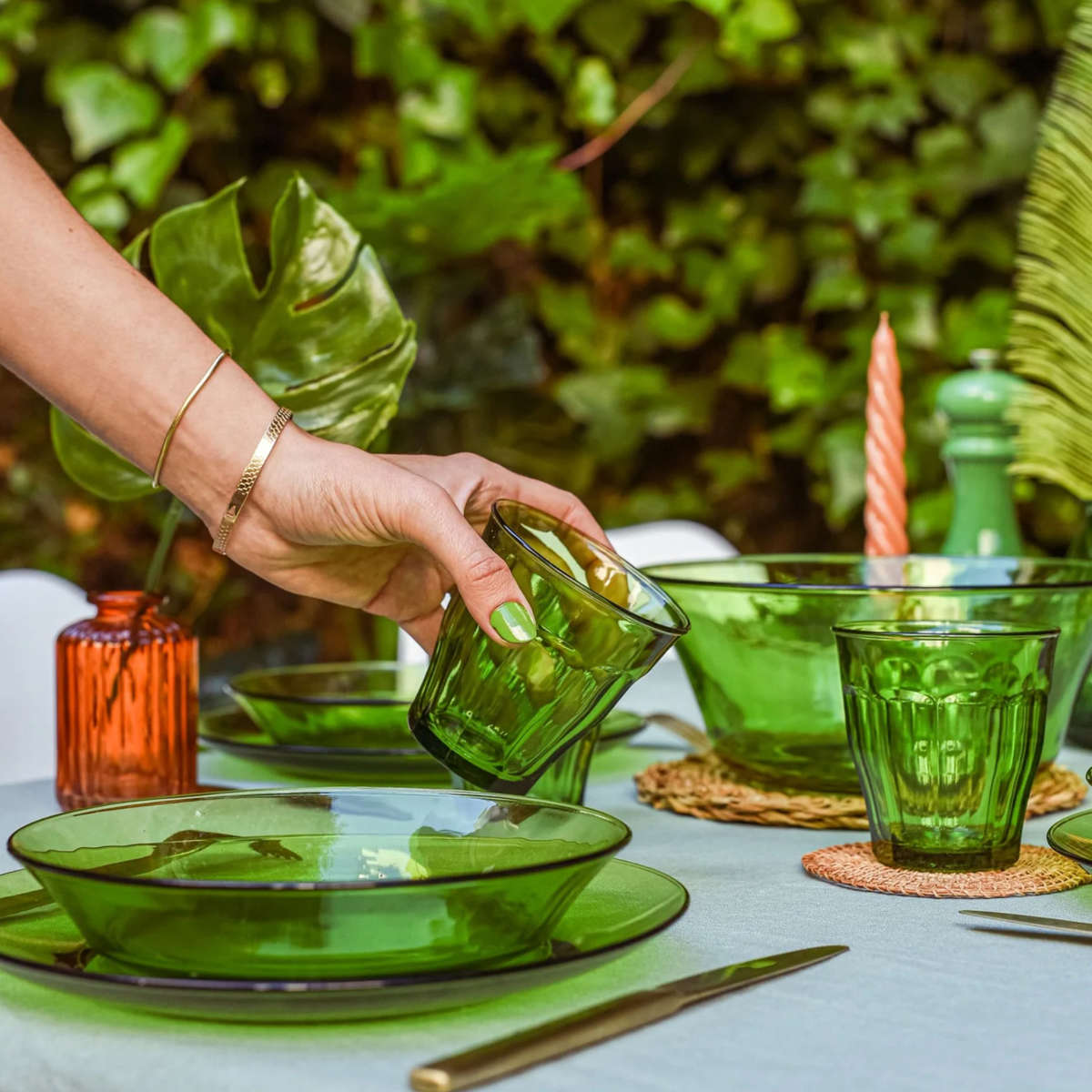 DURALEX デュラレックス スーププレート 19.5cm ( リススタック ジャングルグリーン サファイア 食洗機対応 電子レンジ対応 食器 皿 強化ガラス お皿 深皿 カレー皿 ガラス ガラス製 ガラスプレート ) 【サファイア】 サファイア