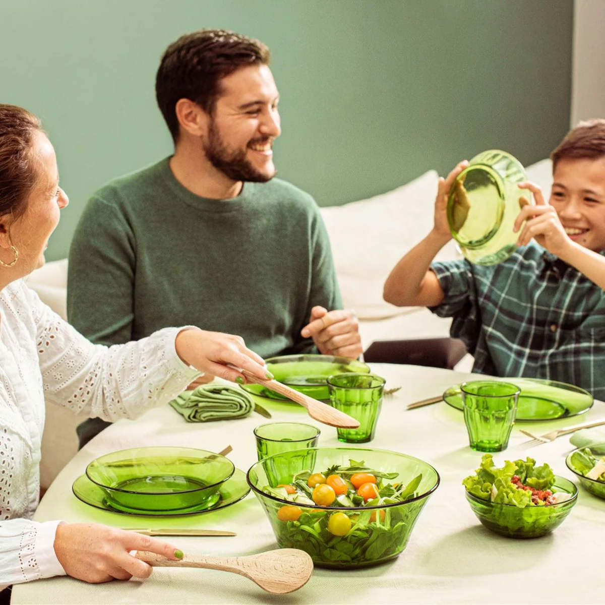 DURALEX デュラレックス スーププレート 19.5cm ( リススタック ジャングルグリーン サファイア 食洗機対応 電子レンジ対応 食器 皿 強化ガラス お皿 深皿 カレー皿 ガラス ガラス製 ガラスプレート ) 【サファイア】 サファイア