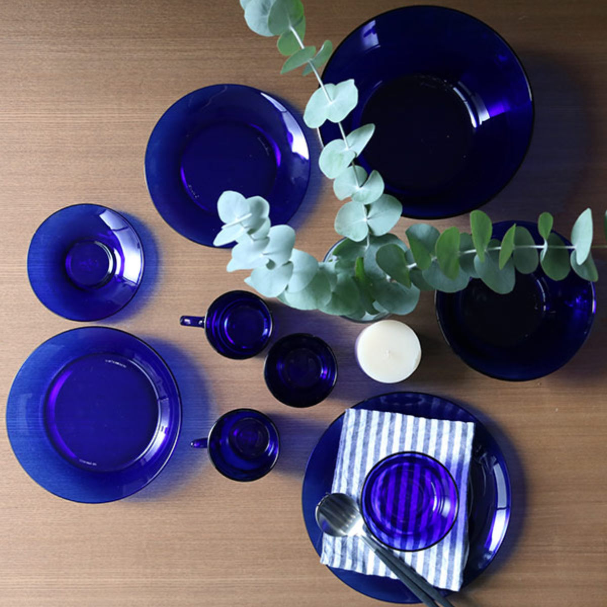 DURALEX デュラレックス スーププレート 19.5cm ( リススタック ジャングルグリーン サファイア 食洗機対応 電子レンジ対応 食器 皿 強化ガラス お皿 深皿 カレー皿 ガラス ガラス製 ガラスプレート ) 【サファイア】 サファイア