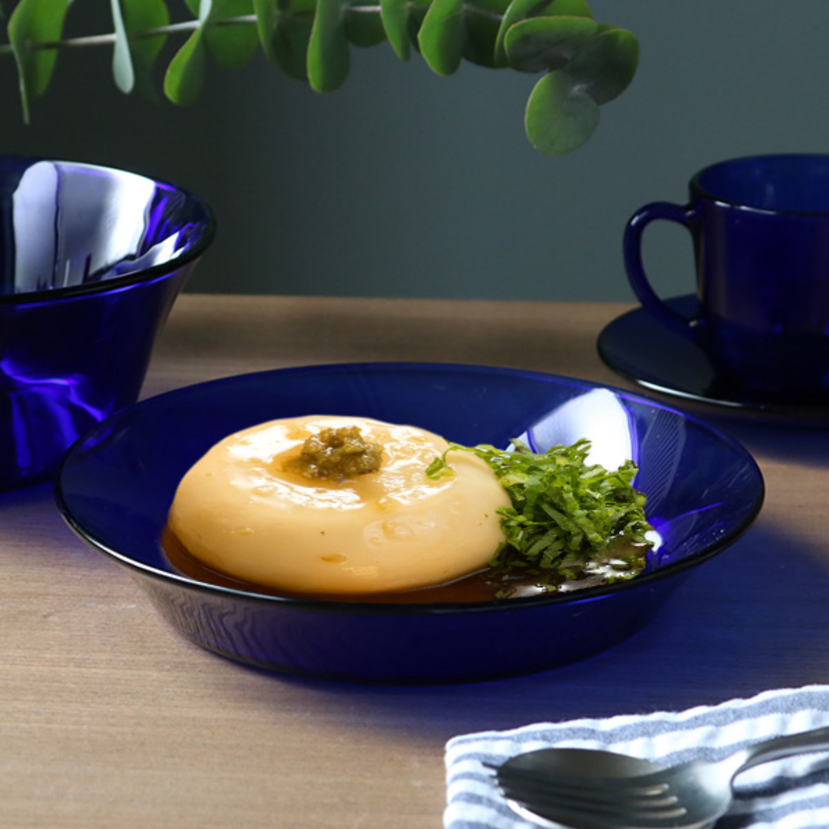 DURALEX デュラレックス スーププレート 19.5cm ( リススタック ジャングルグリーン サファイア 食洗機対応 電子レンジ対応 食器 皿 強化ガラス お皿 深皿 カレー皿 ガラス ガラス製 ガラスプレート ) 【サファイア】 サファイア