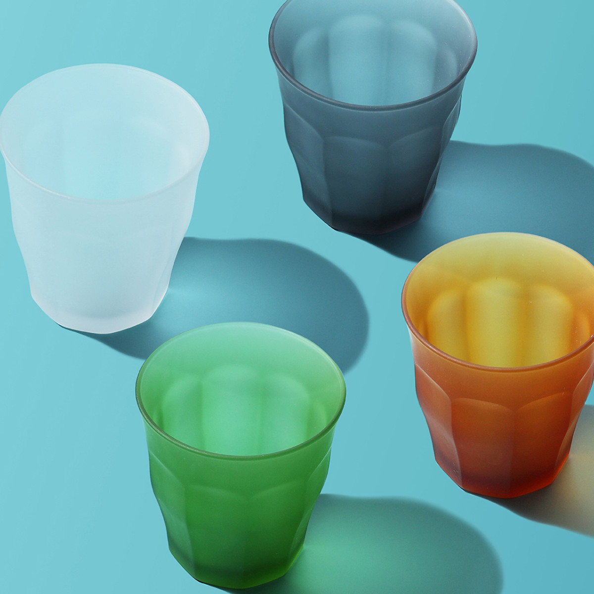 DURALEX デュラレックス ピカルディ フロスト コップ 250ml ( PICARDIE FROST 食洗機対応 電子レンジ対応 強化ガラス グラス ガラスコップ カップ ホワイト アンバー グリーン マリン プラム グレー ) 【マリン】 マリン