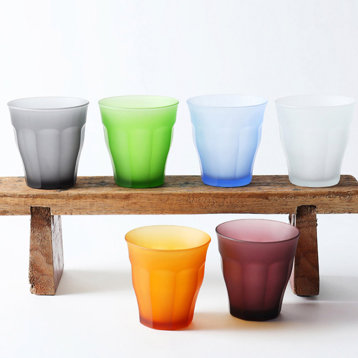 DURALEX デュラレックス ピカルディ フロスト コップ 310ml ( PICARDIE FROST 食洗機対応 電子レンジ対応 強化ガラス グラス ガラスコップ カップ ホワイト アンバー グリーン マリン グレー ) 【アンバー】 アンバー