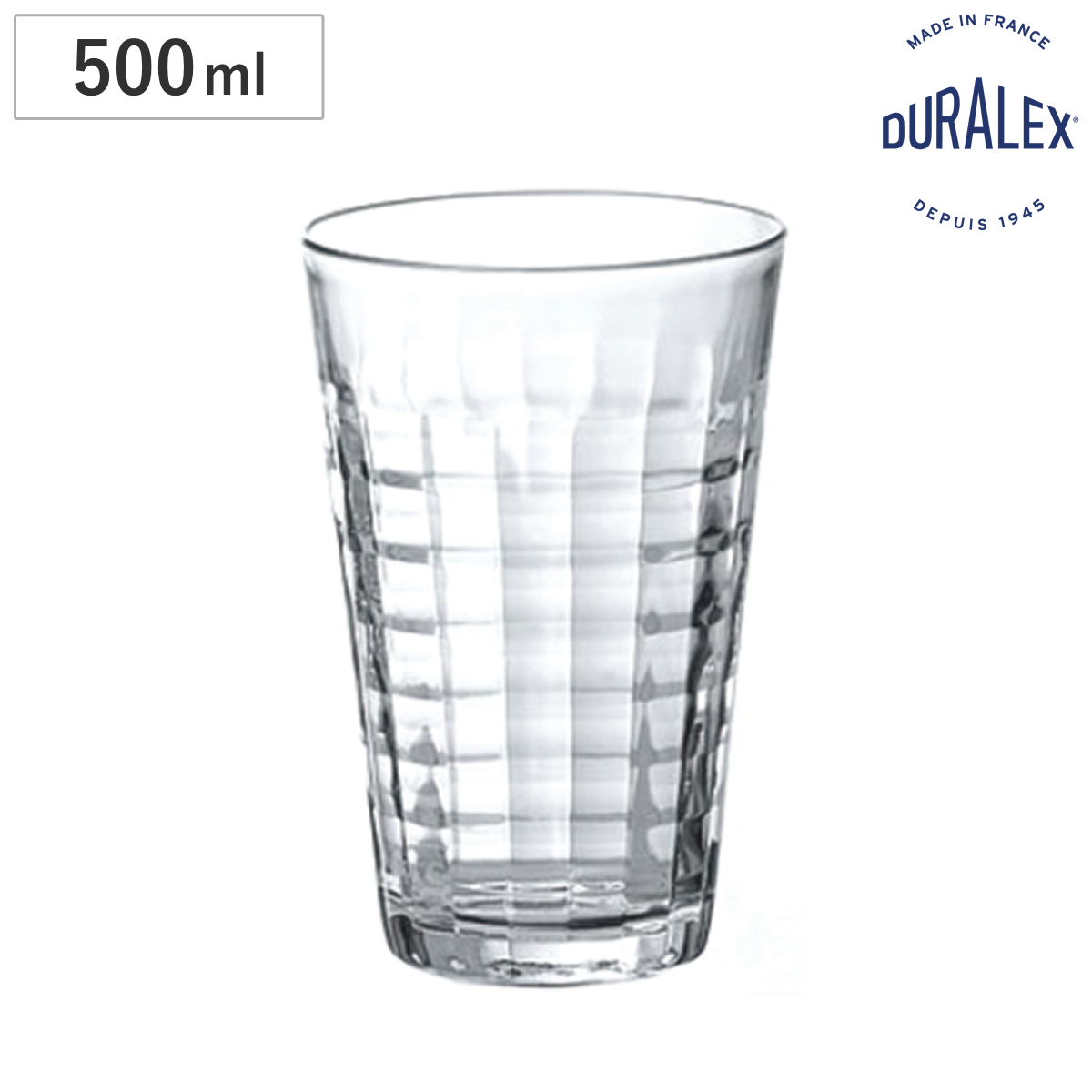 DURALEX デュラレックス プリズム 500ml 1062A B06 ( PRISME 食洗機対応 電子レンジ対応 ガラス 耐熱ガラス 食器 グラス おしゃれ かわいい シンプル クリア 耐熱 アイスコーヒー ホット ガラスコップ 丈夫 洋食器 )