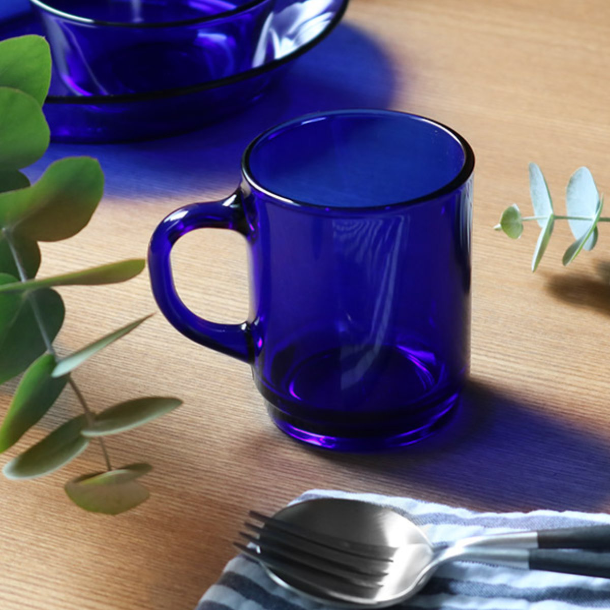 DURALEX デュラレックス マグカップ 260ml 同色6個セット ( 食洗機対応 電子レンジ対応 強化ガラス スタッキングOK 食器 マグ ガラス製 アンバー スモーク グリーン ピンク マリン プラム グレー サファイア ) 【マリン】 マリン