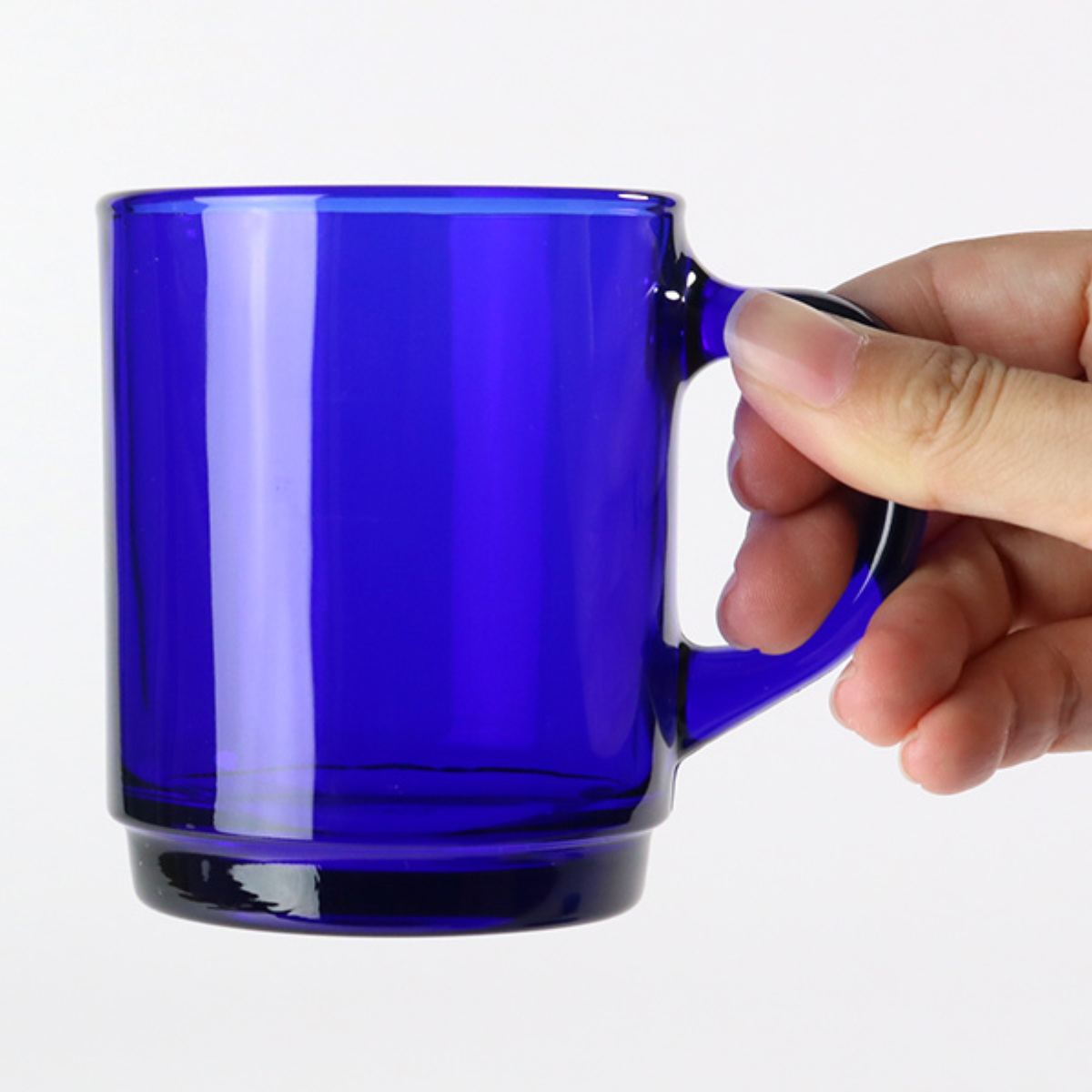 DURALEX デュラレックス マグカップ 260ml 同色6個セット ( 食洗機対応 電子レンジ対応 強化ガラス スタッキングOK 食器 マグ ガラス製 アンバー スモーク グリーン ピンク マリン プラム グレー サファイア ) 【マリン】 マリン