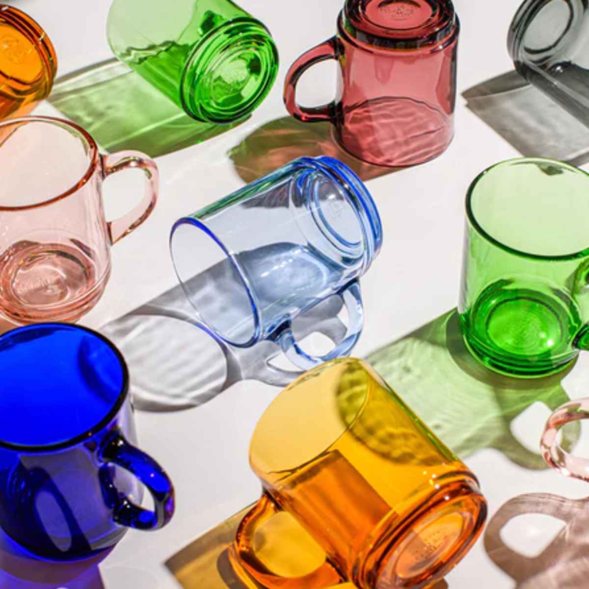 DURALEX デュラレックス マグカップ 260ml 同色6個セット ( 食洗機対応 電子レンジ対応 強化ガラス スタッキングOK 食器 マグ ガラス製 アンバー スモーク グリーン ピンク マリン プラム グレー サファイア ) 【マリン】 マリン