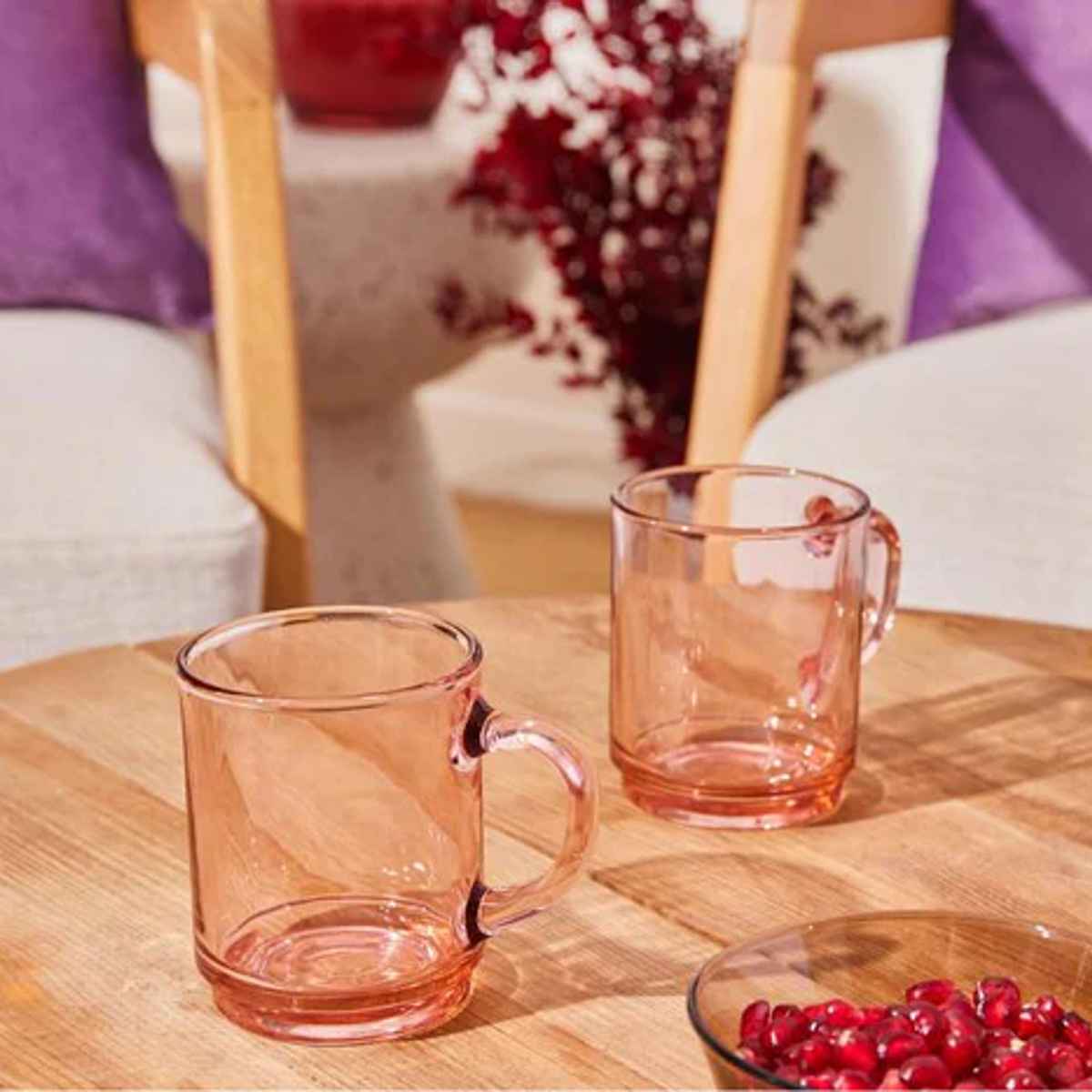 DURALEX デュラレックス マグカップ 260ml 同色6個セット ( 食洗機対応 電子レンジ対応 強化ガラス スタッキングOK 食器 マグ ガラス製 アンバー スモーク グリーン ピンク マリン プラム グレー サファイア ) 【マリン】 マリン