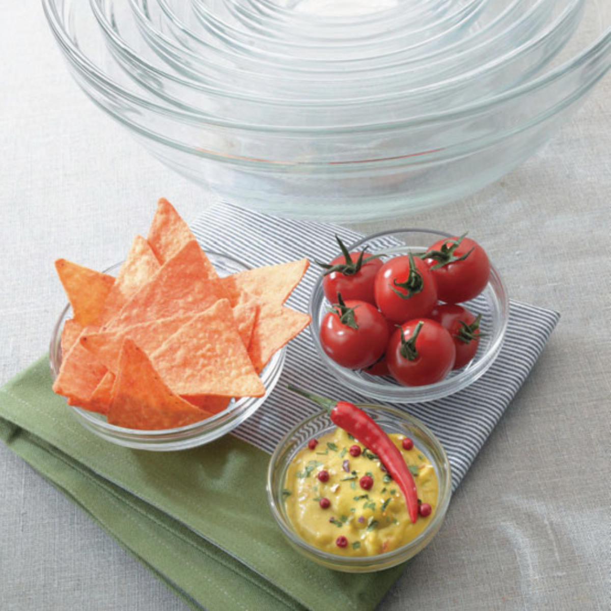 DURALEX デュラレックス リススタック ボウル 26cm 6個セット ( LYS STACK 食洗機対応 電子レンジ対応 強化ガラス サラダボウル ガラスボウル サラダ フルーツ 素麺 蕎麦 調理 下ごしらえ 割れにくい 耐熱 丈夫 おしゃれ )