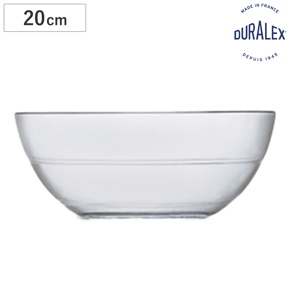 DURALEX デュラレックス リスボウル ボウル 20cm （ LYS BOWL 食洗機対応 電子レンジ対応 強化ガラス 大鉢 ガラス製 全面物理強化ガラス サラダボウル フルーツ 丈夫 シンプル おしゃれ ）