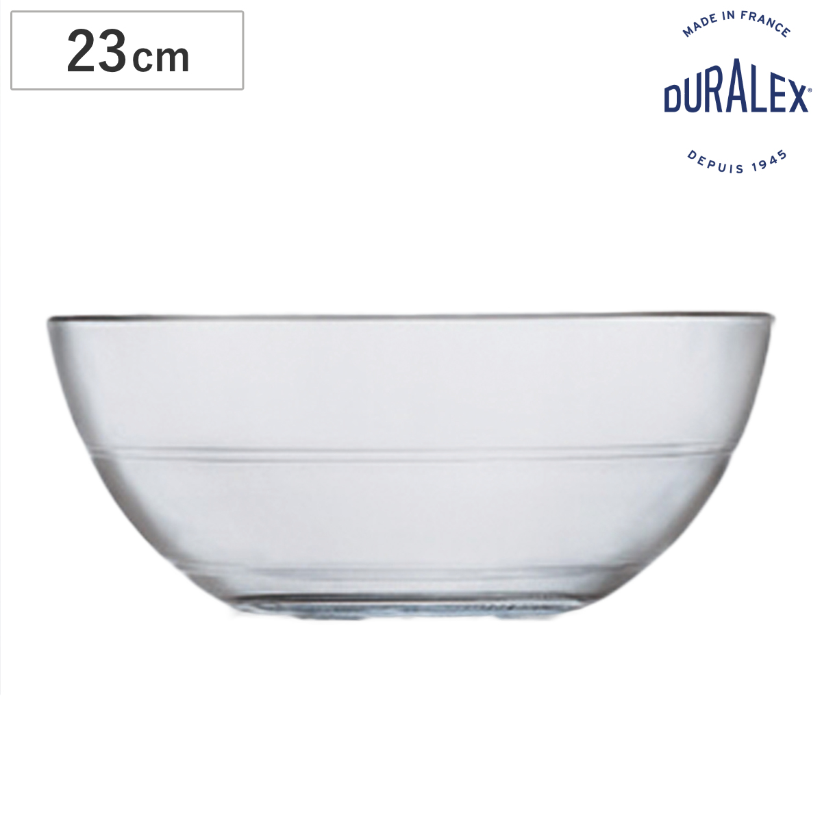 DURALEX デュラレックス リスボウル ボウル 23cm （ LYS BOWL 食洗機対応 電子レンジ対応 強化ガラス 大鉢 ガラス製 全面物理強化ガラス サラダボウル フルーツ パーティー 大きい 丈夫 シンプル おしゃれ ）