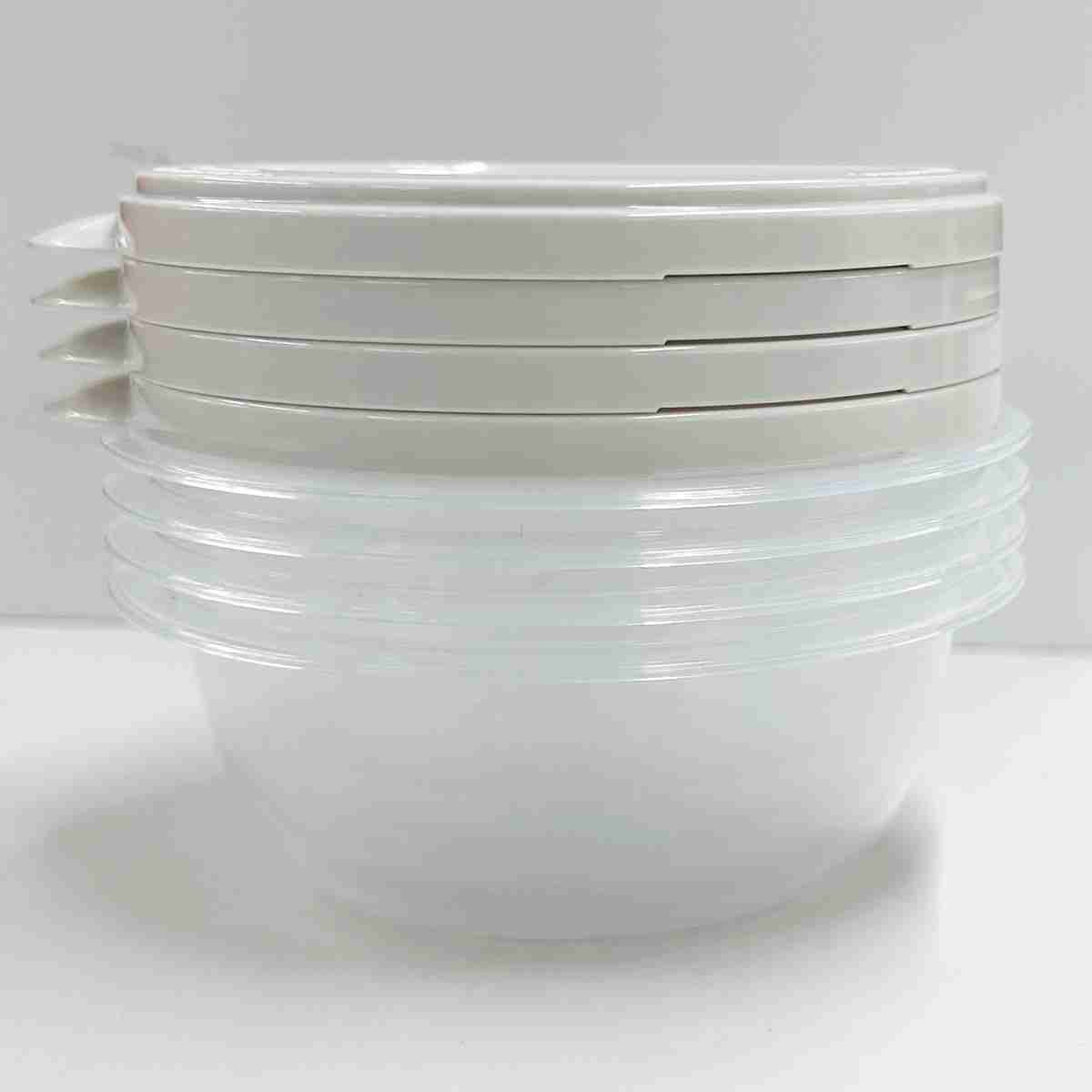 冷凍ごはん容器 ごはん専用 冷凍 保存容器 一膳 4個入 ( ご飯 容器 電子レンジ 米 冷凍ご飯容器 冷凍保存 食洗機対応 電子レンジ対応 日本製 一膳分 一杯分 お米 ごはん 小分け 保存 炊き立てごはん 丸型 )