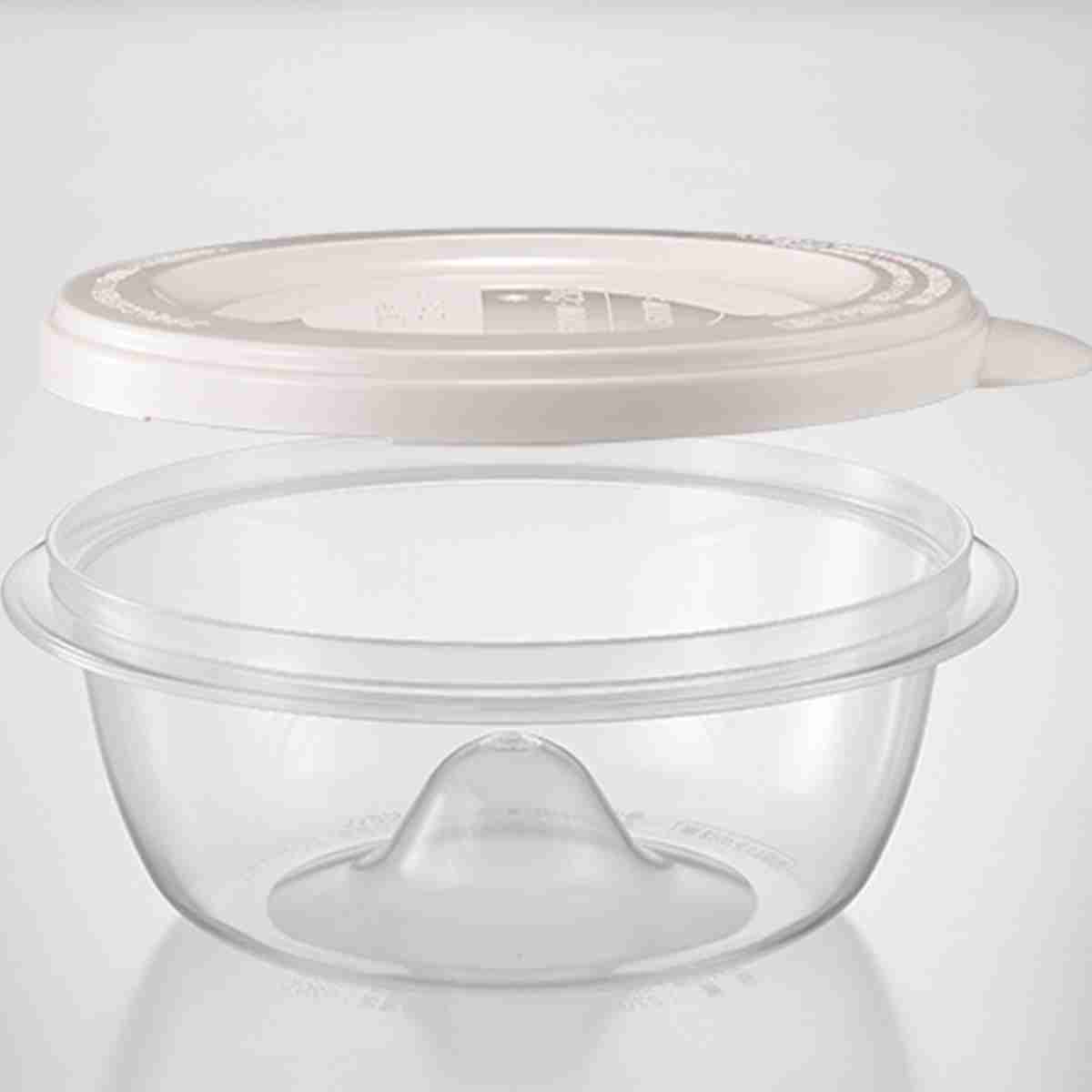 冷凍ごはん容器 ごはん専用 冷凍 保存容器 一膳 4個入 ( ご飯 容器 電子レンジ 米 冷凍ご飯容器 冷凍保存 食洗機対応 電子レンジ対応 日本製 一膳分 一杯分 お米 ごはん 小分け 保存 炊き立てごはん 丸型 )