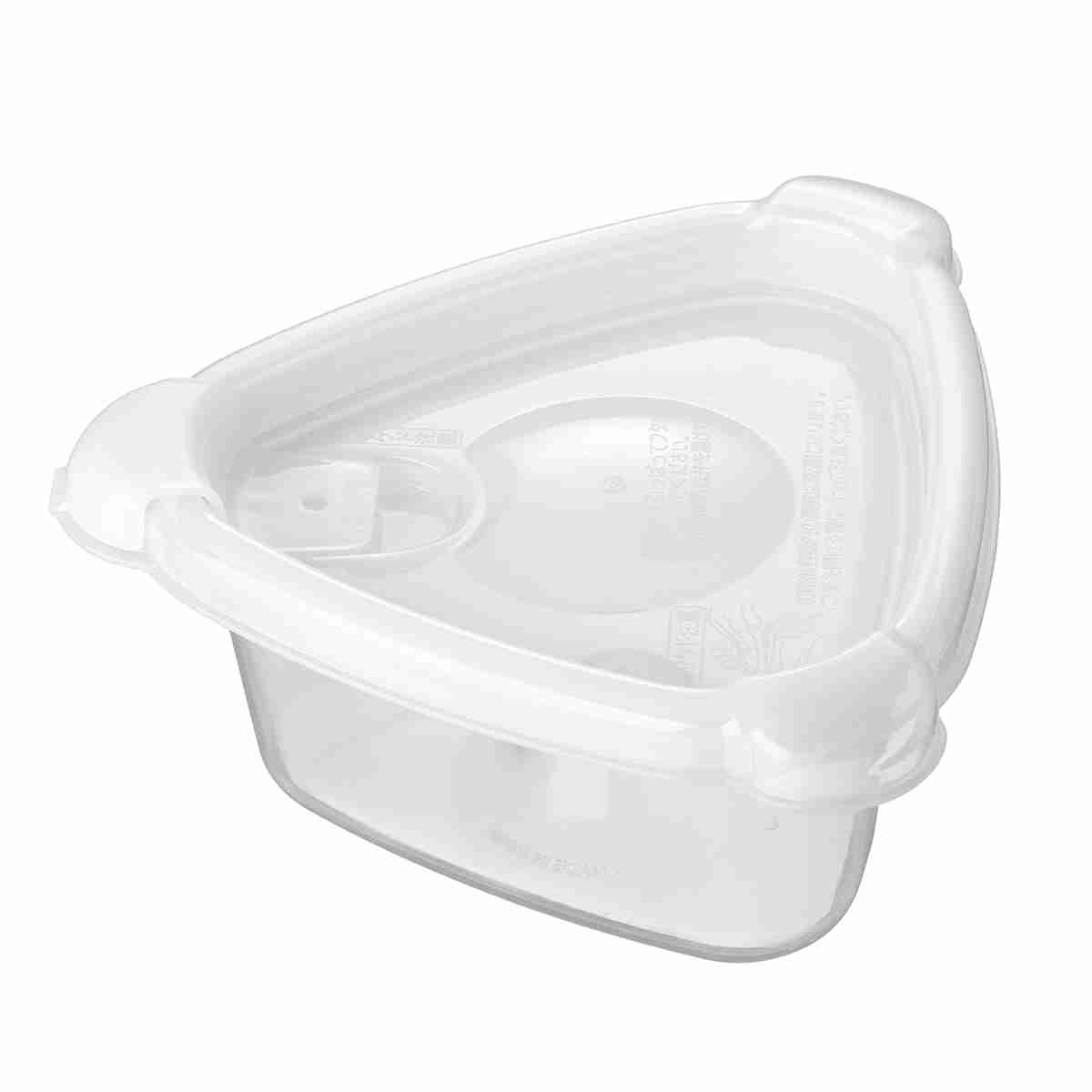 冷凍ごはん容器 おにぎり型 ごはん 保存容器 4個入 ( おにぎり ご飯 冷凍 容器 電子レンジ 米 冷凍ご飯容器 冷凍保存 食洗機対応 電子レンジ対応 日本製 1個分 お米 小分け 保存 持ち運び そのまま握れる コンビニサイズ 三角 型 )