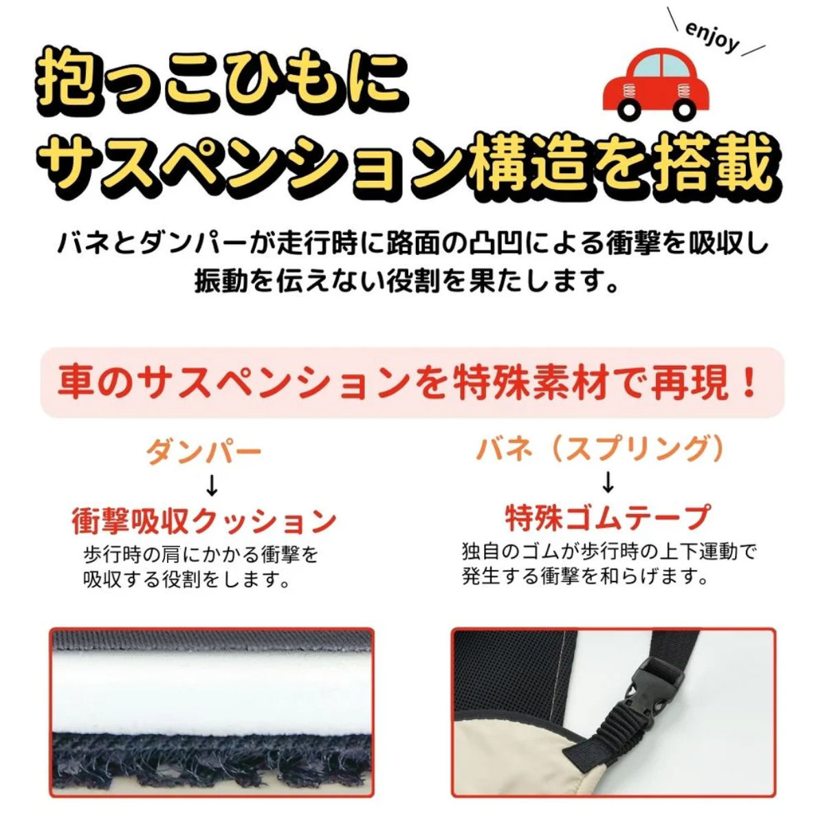 抱っこ紐 ユーモベビー 2WAY 新生児 日本製 ( 抱っこひも 簡易型 対面抱き 前向き抱き ベビーキャリア コンパクト 持ち運び 洗濯OK 撥水 メッシュ 通気性 赤ちゃん おでかけ おでかけグッズ ベビーキャリー 一人で装着 簡単 ) 【ネイビー】 ネイビー