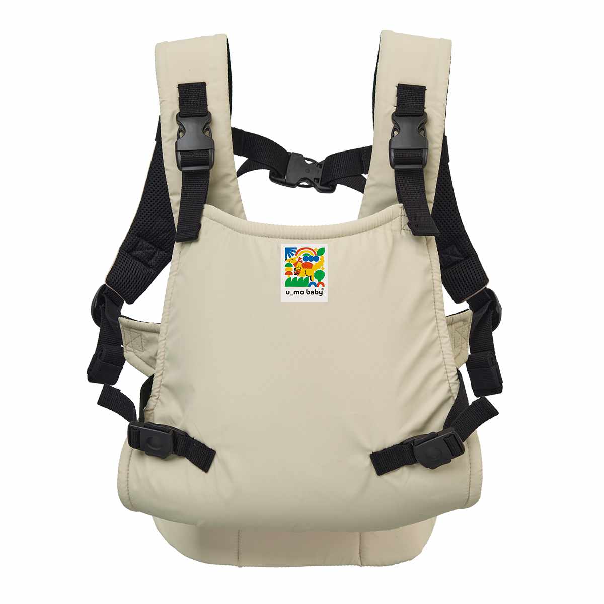 抱っこ紐 ユーモベビー セパレート2WAYキャリー 日本製 着脱簡単 対面抱き おんぶ ( 抱っこひも おんぶ紐 ベビーキャリア ショルダーカバー付き セパレート式 一人で装着 簡単 持ち運び 赤ちゃん おでかけ おでかけグッズ ) 【ライトベージュ】 ライトベージュ