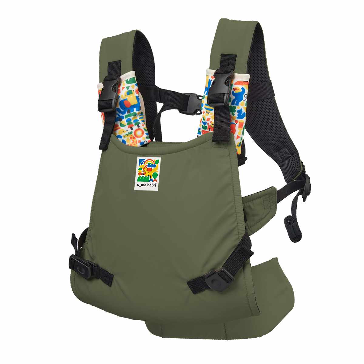 抱っこ紐 ユーモベビー セパレート2WAYキャリー 日本製 着脱簡単 対面抱き おんぶ ( 抱っこひも おんぶ紐 ベビーキャリア ショルダーカバー付き セパレート式 一人で装着 簡単 持ち運び 赤ちゃん おでかけ おでかけグッズ ) 【ライトベージュ】 ライトベージュ