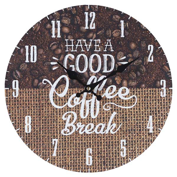 掛け時計 33cm COFFEE BEANS&BAG SHOP series モチーフクロック ( アナログ 時計 壁掛け時計 インテリア 雑貨 コーヒー 壁掛け おしゃれ 掛時計 とけい クロック 掛け ウォールクロック かけ時計 直径 33 )