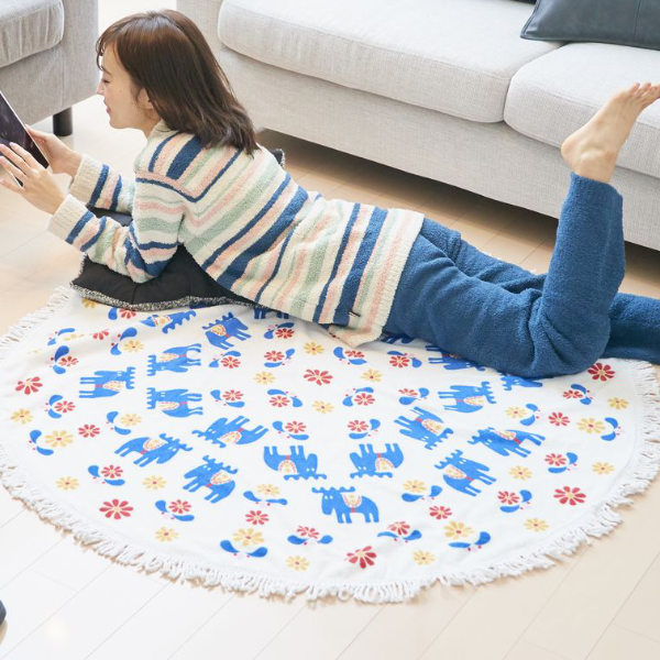 dショッピング |ラグ moz サーキュラータオルケット 円形ラグ 120