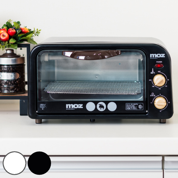 オーブントースター moz 2枚焼き 調理家電 （ トースター トースト パン焼き器 2枚 トレイ付き メッシュ網 おしゃれ コンパクト 1人暮ら