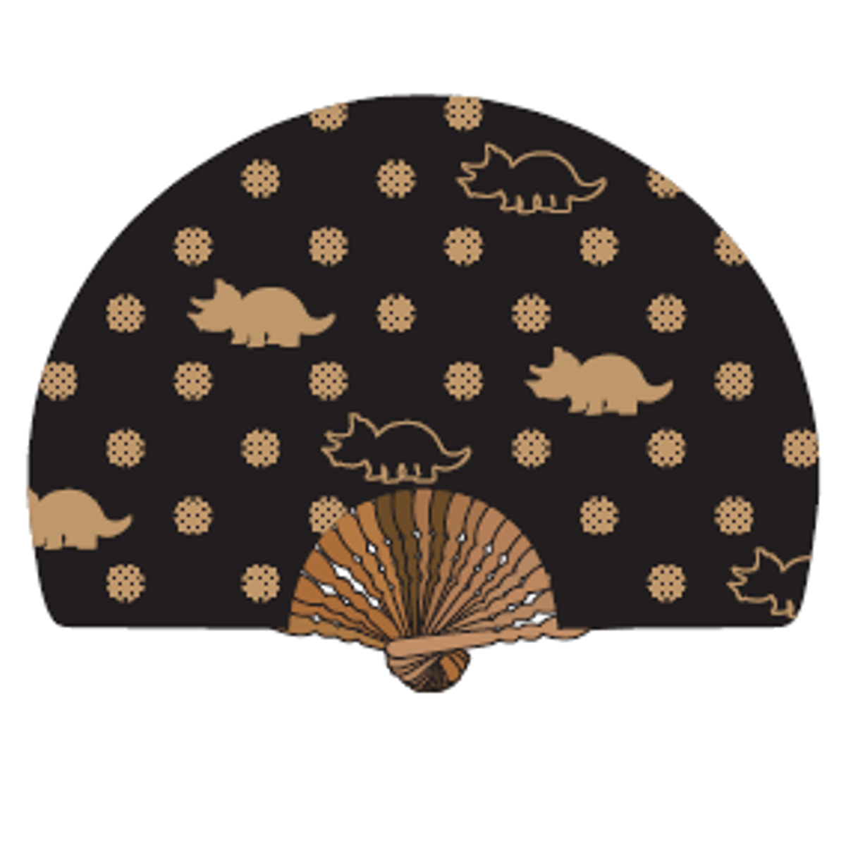 扇子 軽量 Pan Gaia 和柄 涼しい ケース付き 夏 （ せんす 団扇 うちわ 恐竜 トリケラトプス 子供 和雑貨 かわいい 持ち運び 暑さ対策 グッズ 熱中症対策 お祭り 夏祭り 踊り用 和風 和装 小物 小学生 幼児 プレゼント おしゃれ ）